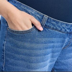 Maternity Denim Slim Fit Shorts